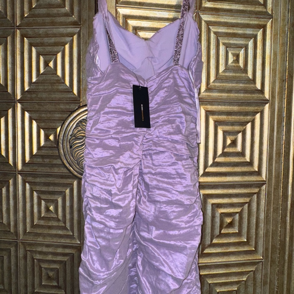 BCBG Ruched Purple Dress